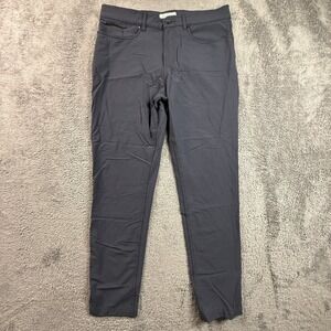 Oliver's Mens 33x31 Tech Pants Slate Blue Gray Gusseted Crotch Made USA Utility